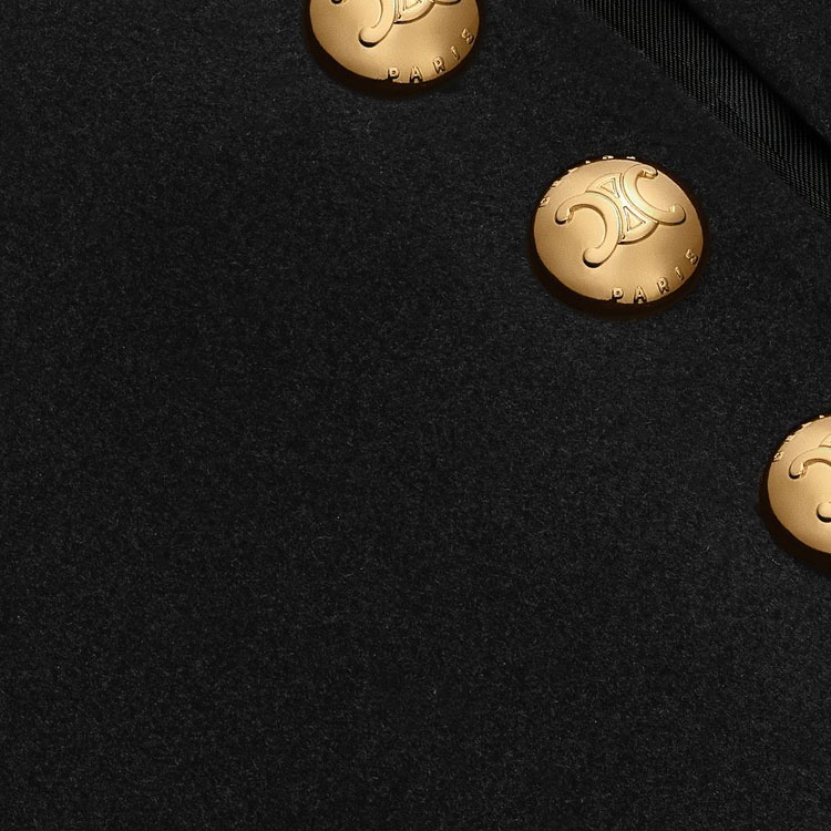 (Women) CELINE  FW23 Black Solid Single-Breasted Round Neck Jacket. 2V73Q998K-38NO 圖 5