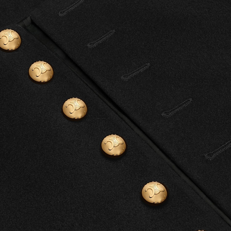 (Women) CELINE  FW23 Black Solid Single-Breasted Round Neck Jacket. 2V73Q998K-38NO 圖 7