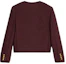 Lookbook (W) CELINE 2023秋冬酒红色粗花呢圆领长袖外套. 2V55Q764L-28BX