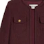 Details for (W) CELINE 2023秋冬酒红色粗花呢圆领长袖外套. 2V55Q764L-28BX