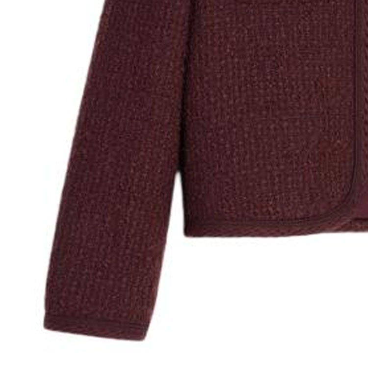 (Women) CELINE  FW23 Solid Tweed Round Neck Long Sleeve Jacket Wine Red. 2V55Q764L-28BX 圖 7