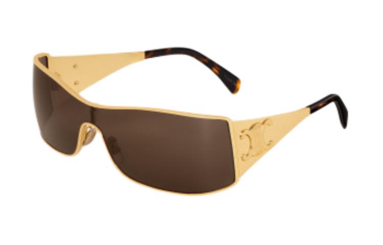 (Women) CELINE  Geometric Metal Irregular Gold Sunglasses. 4S283CMLB.35NG