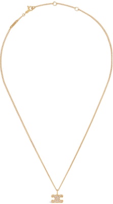 (Women) CELINE Gold Brass and Crystal Rhinestone Necklace. 460GB6BZI-35OR Lookbook (Women) CELINE Gold Brass and Crystal Rhinestone Necklace. 460GB6BZI-35OR
