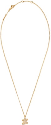(Women) CELINE Gold Brass and Crystal Rhinestone Necklace. 460GB6BZI-35OR Shop (Women) CELINE Gold Brass and Crystal Rhinestone Necklace. 460GB6BZI-35OR