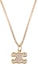 Purchase (Women) CELINE Gold Brass and Crystal Rhinestone Necklace. 460GB6BZI-35OR