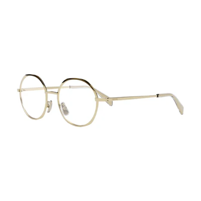 (Women) CELINE Gold Round Metal Optical Glasses CL50133U030