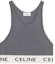 Order (Women) CELINE Gray Sports Bra with Solid Color Logo Knit Design. 2A68L372N-10GB