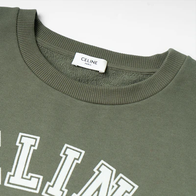 (W) CELINE Baju-T Hijau Cropped dengan Logo Cetak Lengan Pendek. 2Y19A670Q-02MJ Details for (W) CELINE Baju-T Hijau Cropped dengan Logo Cetak Lengan Pendek. 2Y19A670Q-02MJ