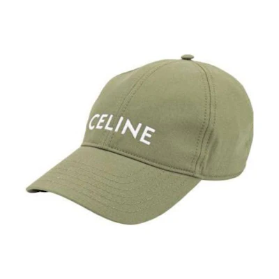 (Women) CELINE Green Logo Print Baseball Cap. 2AUA1969P15VG