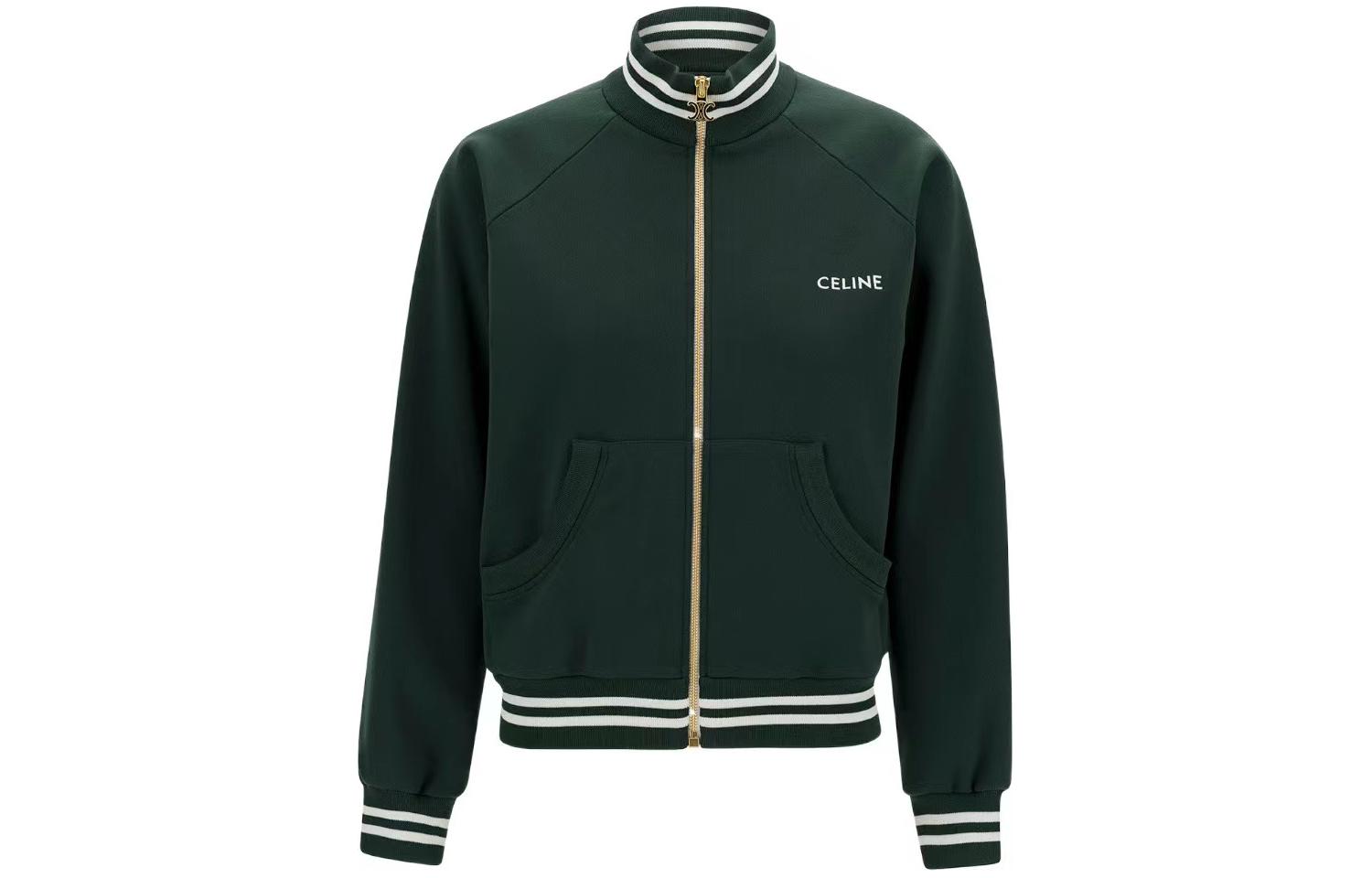 Order (W) CELINE 綠色條紋Logo印花休閒外套 2Y68F121O-30DA