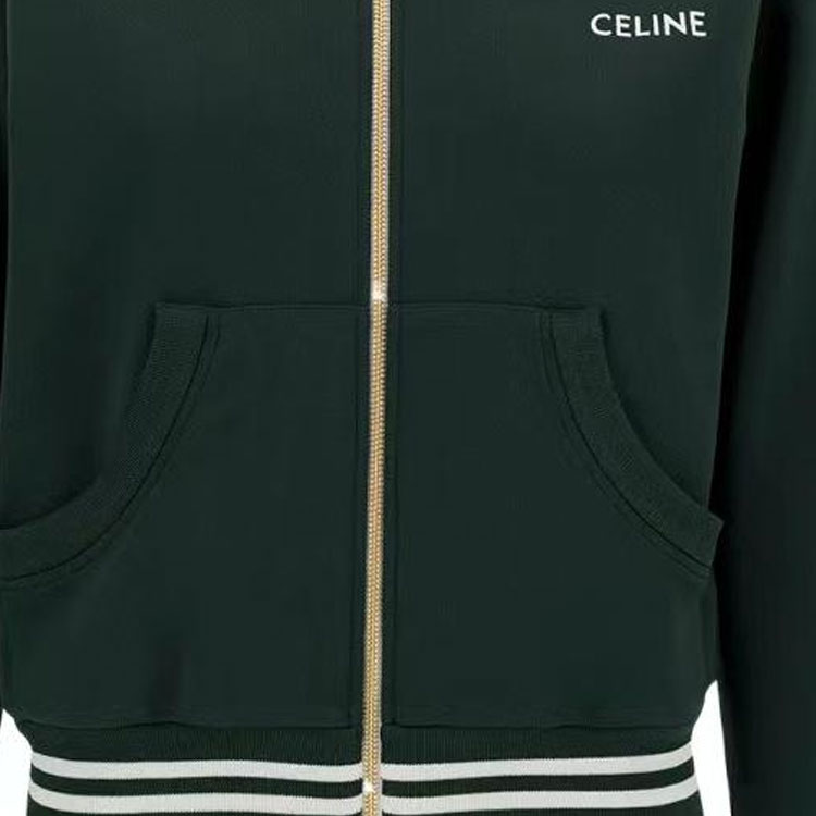 Purchase (W) CELINE 綠色條紋Logo印花休閒外套 2Y68F121O-30DA
