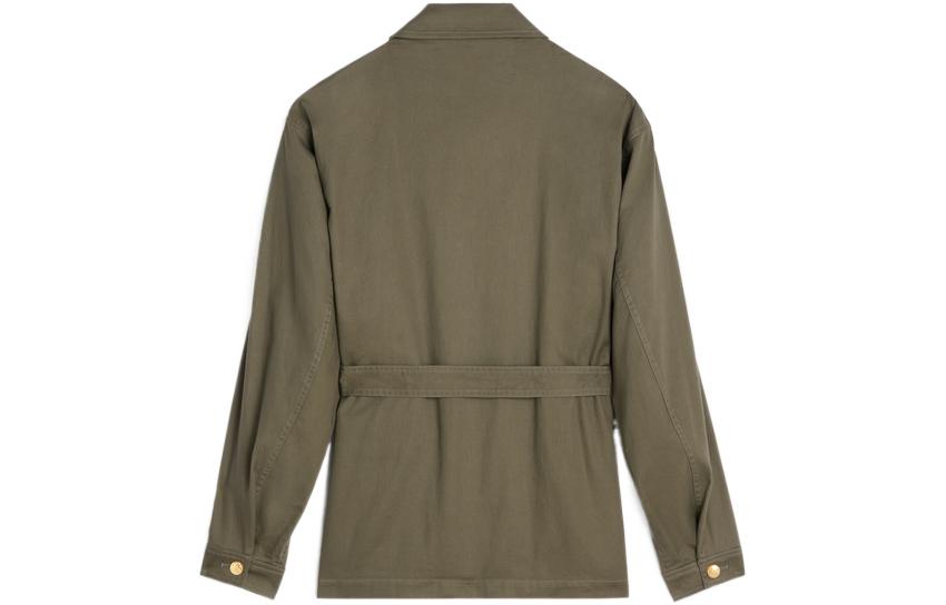 (Women) CELINE  Green Single-Breasted Waist-Defined Pocket Jacket FW22 2W834106K-02KK 圖 3