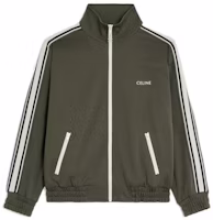 (Women) CELINE Green Striped Printed Reversible Knit Track Jacket. 2Y733121O-02KF (Women) CELINE Green Striped Printed Reversible Knit Track Jacket. 2Y733121O-02KF