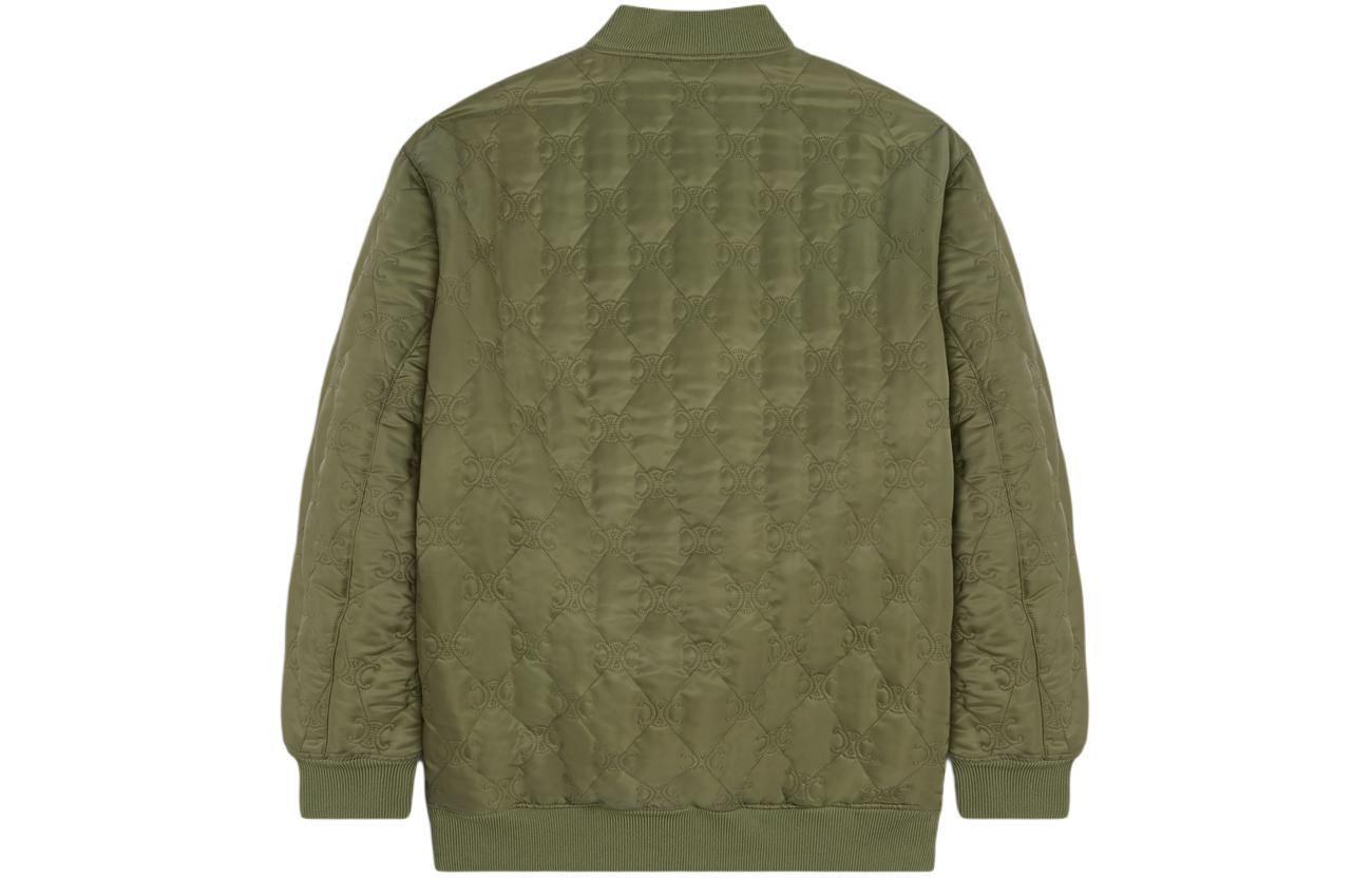 (Women) CELINE  Green Zip-Up Baseball Collar Jacket. 2W61B889O-02KK 圖 3