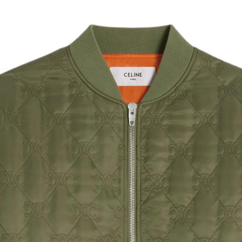 (Women) CELINE  Green Zip-Up Baseball Collar Jacket. 2W61B889O-02KK 圖 4