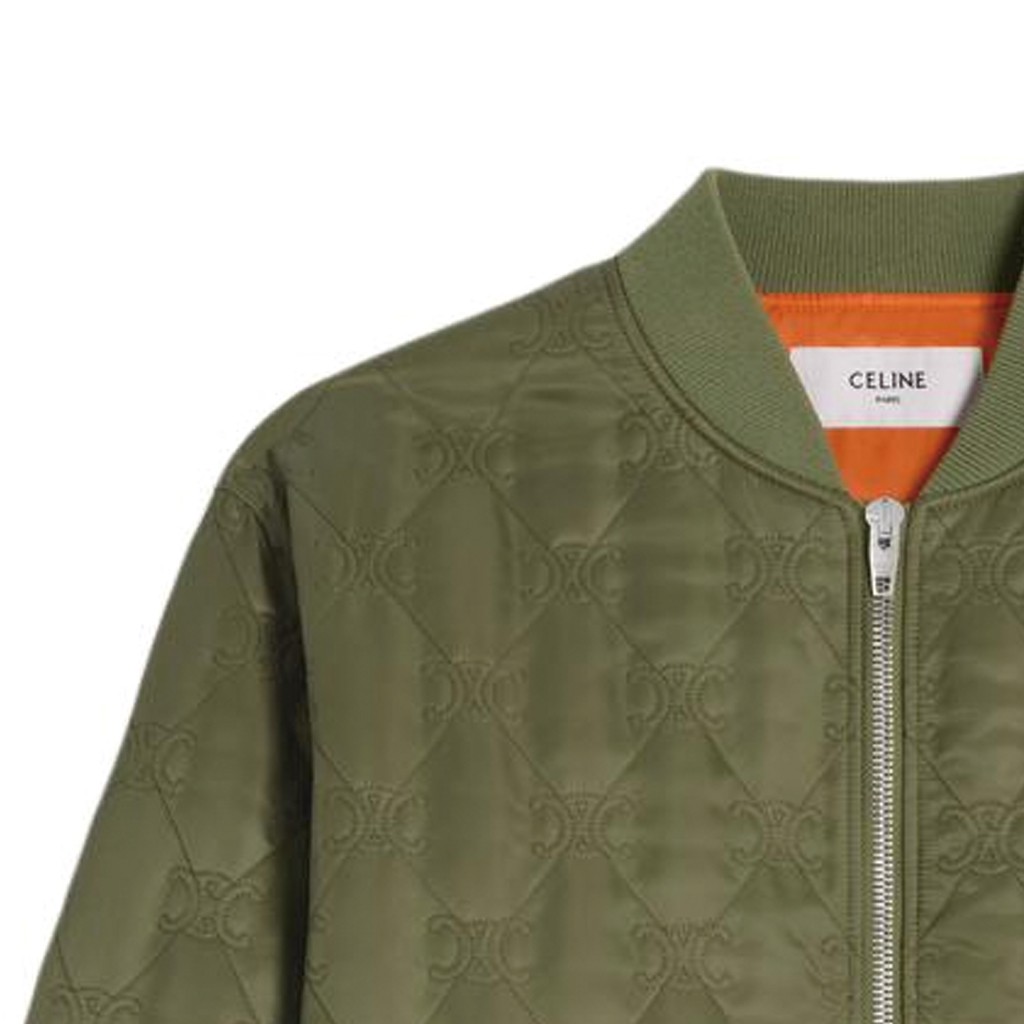 (Women) CELINE  Green Zip-Up Baseball Collar Jacket. 2W61B889O-02KK 圖 5