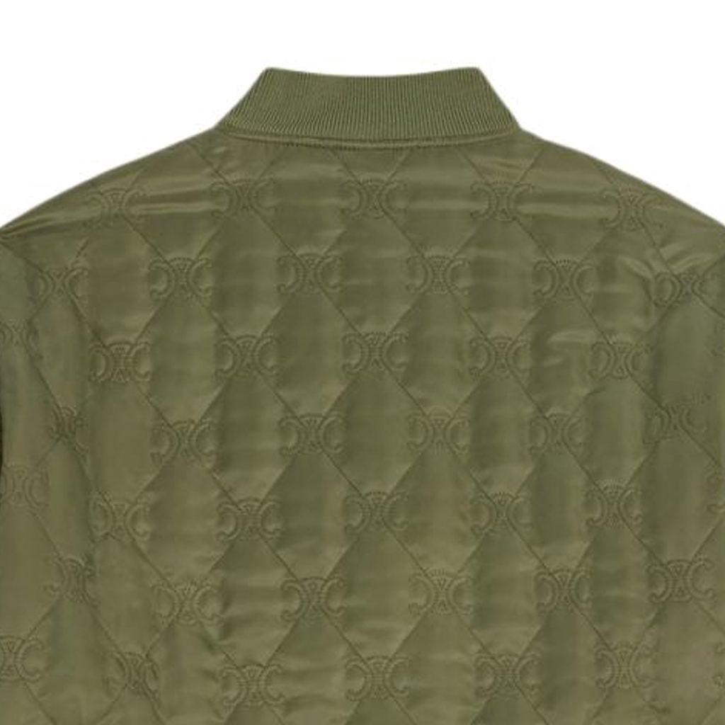 (Women) CELINE  Green Zip-Up Baseball Collar Jacket. 2W61B889O-02KK 圖 7