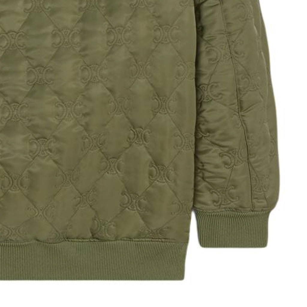 (Women) CELINE  Green Zip-Up Baseball Collar Jacket. 2W61B889O-02KK 圖 8