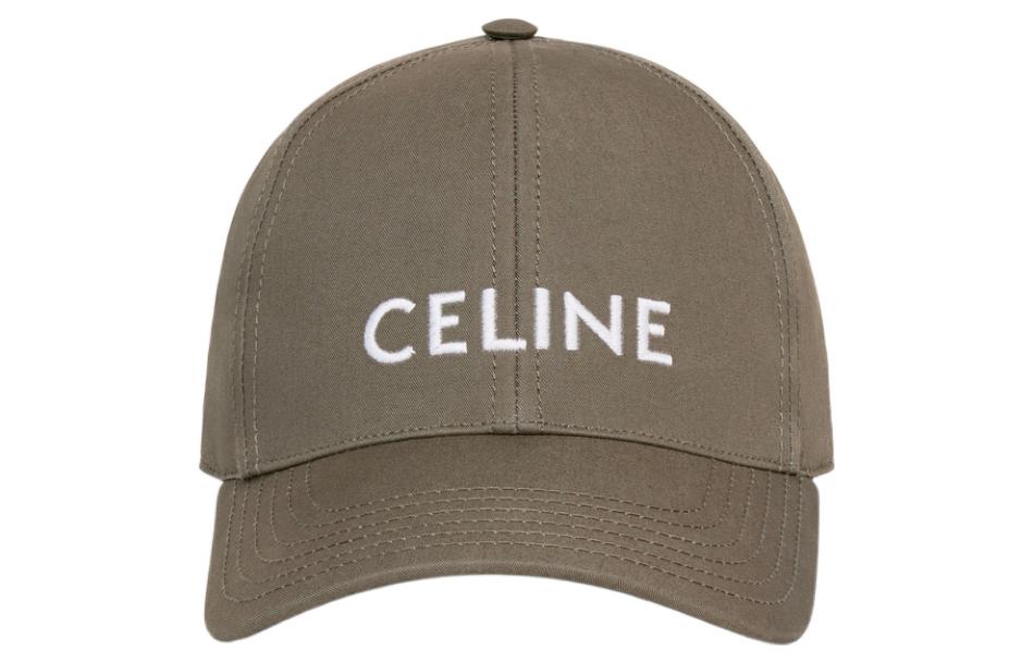 (Women) CELINE  Grey Cotton Baseball Cap with Logo Design 2AUA1969P.02MK