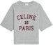 Order (Women) CELINE Grey Letter Print Crew Neck Casual Short Sleeve T-Shirt. 2X38J865W-09BA