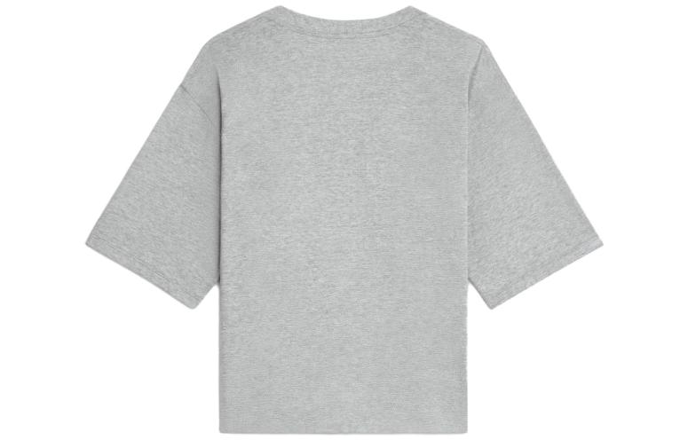 Lookbook (W) セリーヌ グレー ロゴプリント クルーネック カジュアル半袖Tシャツ 2X38J865W-09BA