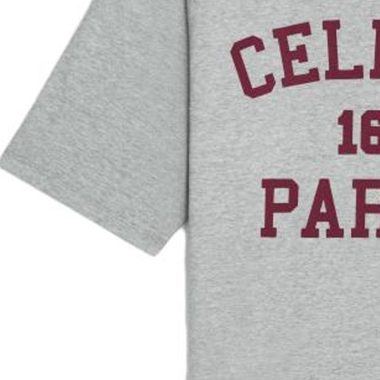 Cheap (W) セリーヌ グレー ロゴプリント クルーネック カジュアル半袖Tシャツ 2X38J865W-09BA