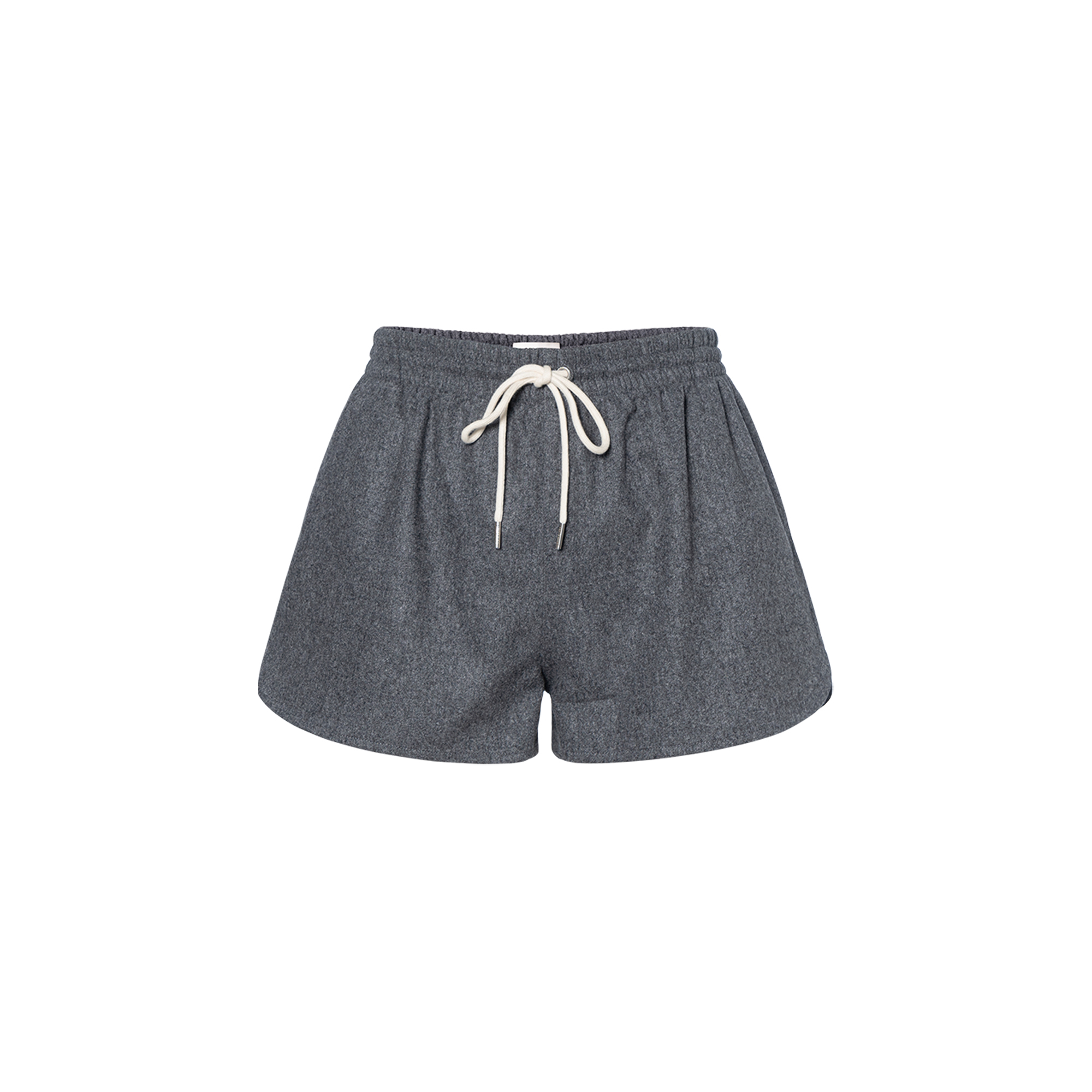 (Women) CELINE  Grey Solid Color Drawstring Mid-Rise Casual Shorts. 2P827561F-08GI