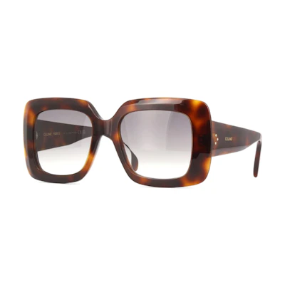 (Women) CELINE Irregular Acetate Sunglasses with Letter Detail - Brown CL40263U53B