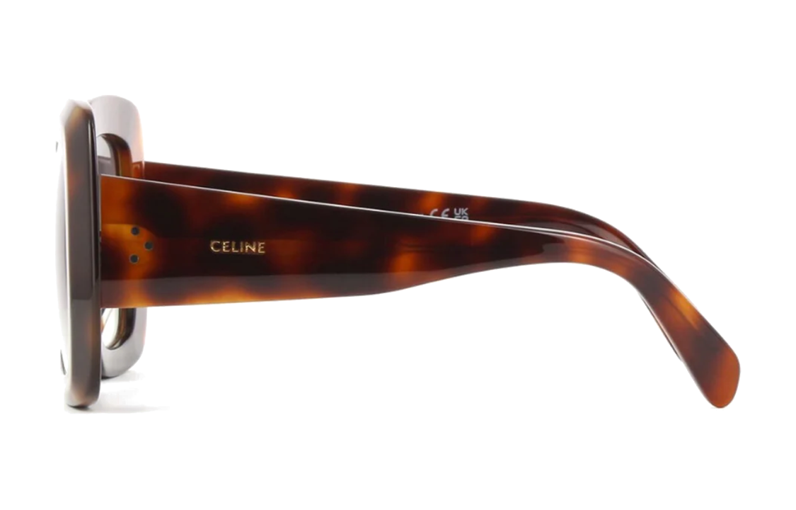 Shop (W) 赛琳 不规则字母细节板材太阳镜-棕色 CL40263U53B