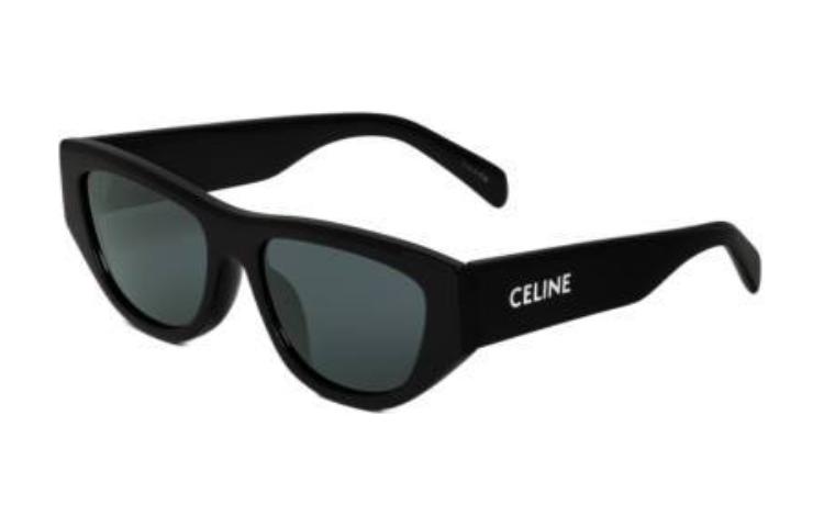 (Women) CELINE  Irregular Black Acetate Sunglasses 4S278CPLB38NO