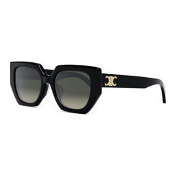 (Women) CELINE  Irregular Black Sunglasses with Engraved Temples. CL40239F5501F 圖 2
