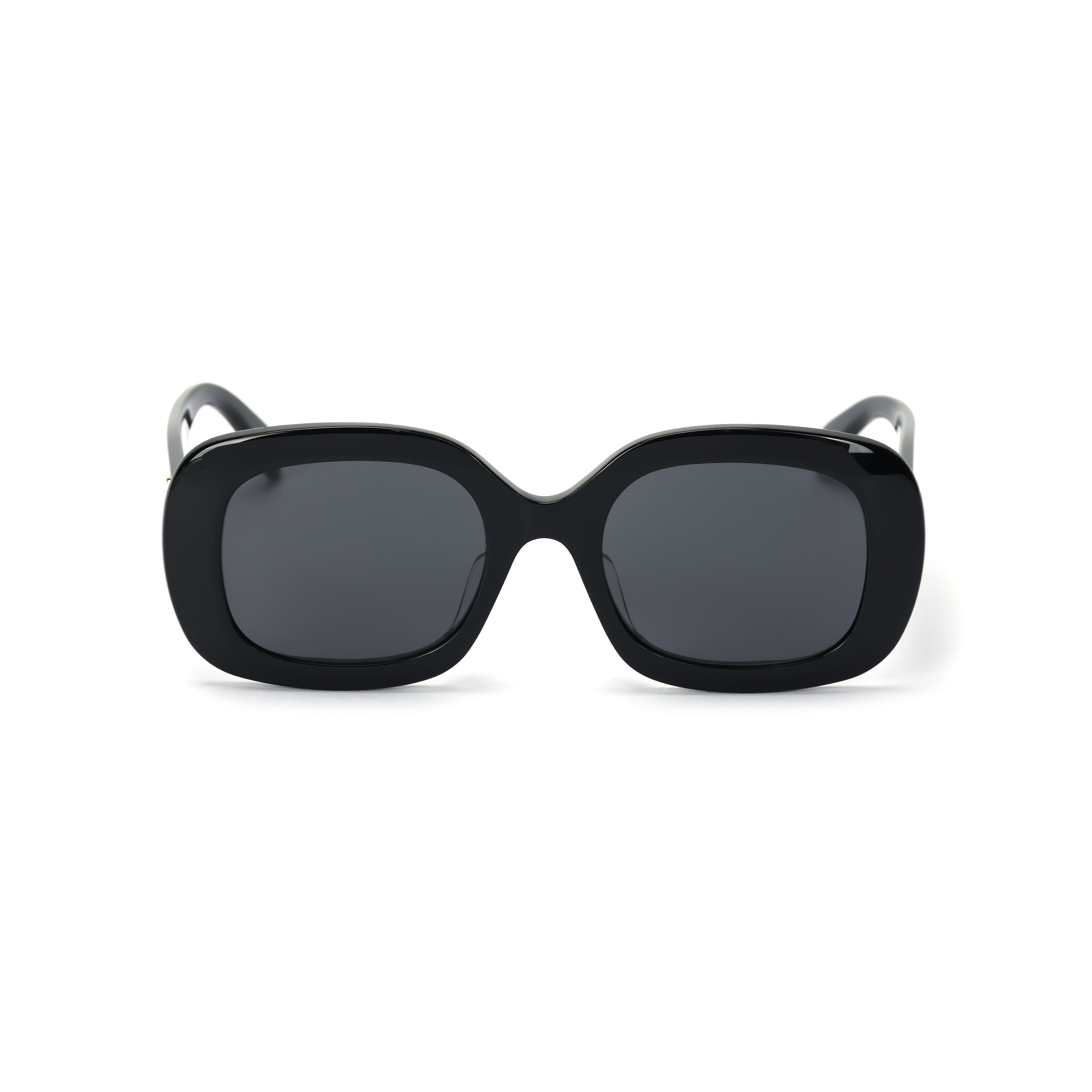 (Women) CELINE  Irregular Black Sunglasses with Logo Temples. CL40262U5301A