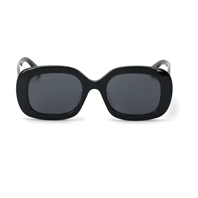 (Women) CELINE Irregular Black Sunglasses with Logo Temples. CL40262U5301A