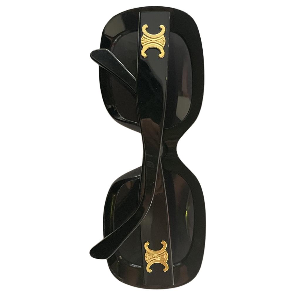 (Women) CELINE  Irregular Black Sunglasses with Logo Temples. CL40262U5301A 圖 5