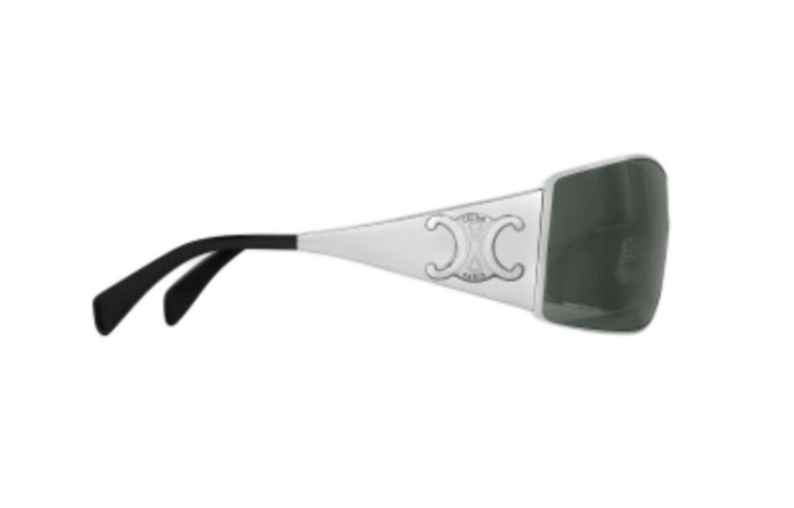 (Women) CELINE  Irregular Silver Metal Sunglasses with Letter Logo. 4S283CMLB.36SM 圖 4