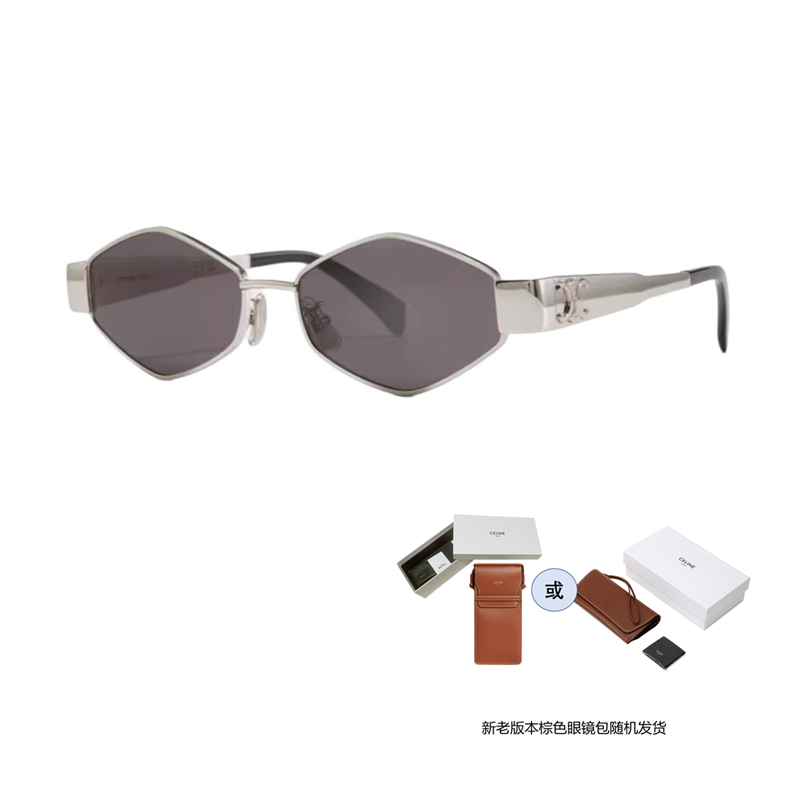 Sizing (W) CELINE 不规则金属与醋酸镜框太阳镜 - 多色可选 CL40254U