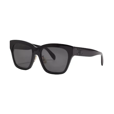 (Women) CELINE Irregular Sunglasses with Patterned Temples, Multiple Colors. CL40235F
