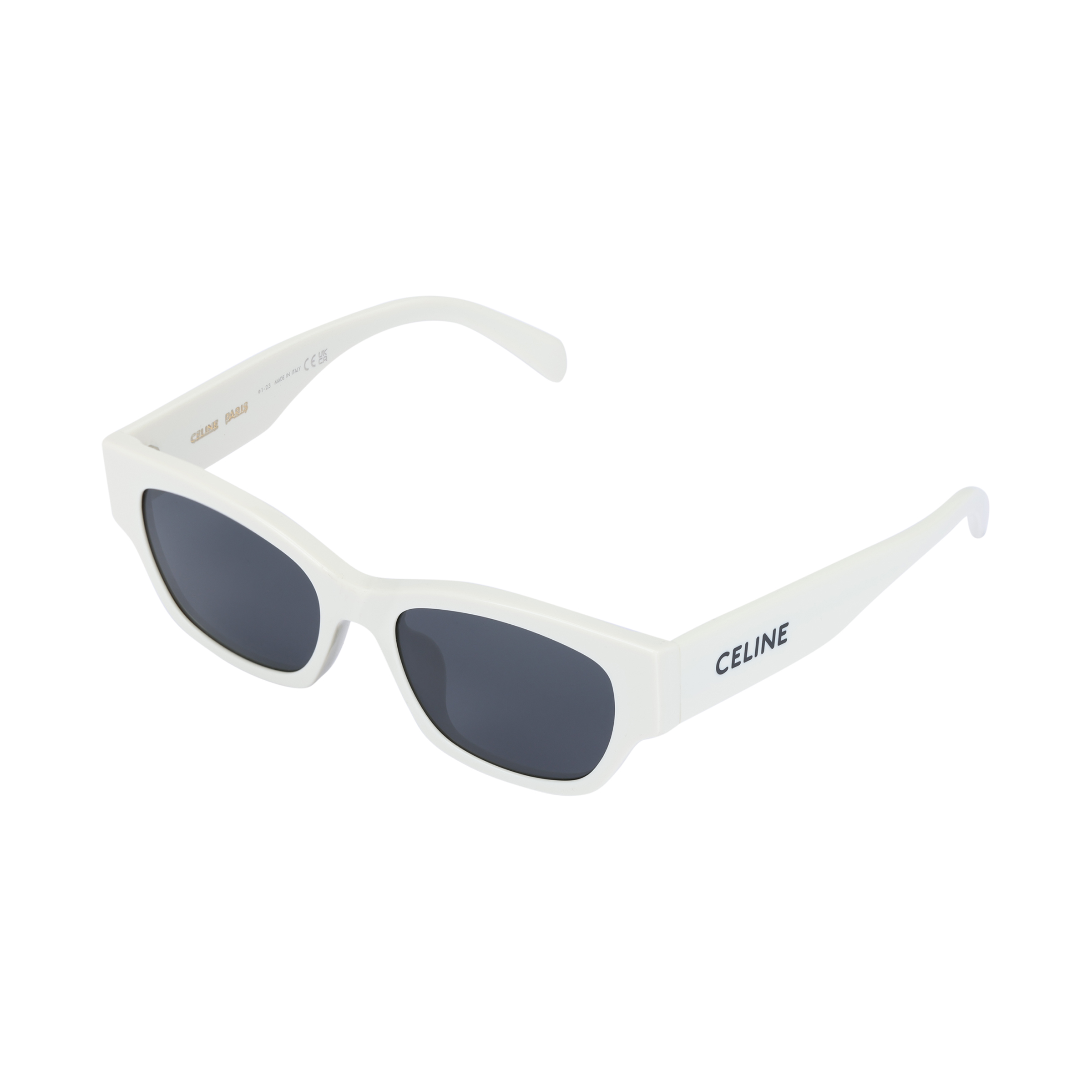 (Women) CELINE  Irregular White Acetate Sunglasses. CL40197U-25A