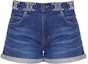 Order (Women) CELINE Light Blue Mid-Rise Straight Denim Shorts. 2N973107P-08DL