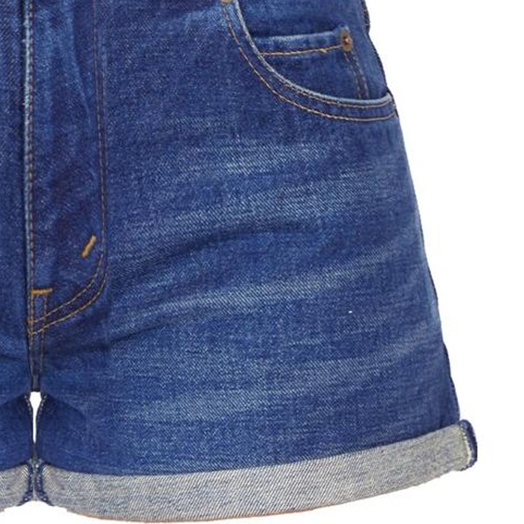 Sizing (W) CELINE Seluar Pendek Denim Biru Muda Mid-Rise Straight. 2N973107P-08DL