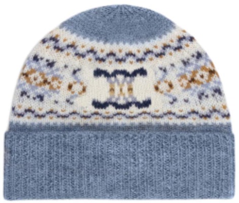 (Women) CELINE Light Blue Wool Knit Pattern Beanie Hat. 2ADQT875Z.05LB Order (Women) CELINE Light Blue Wool Knit Pattern Beanie Hat. 2ADQT875Z.05LB