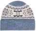 Order (Women) CELINE Light Blue Wool Knit Pattern Beanie Hat. 2ADQT875Z.05LB