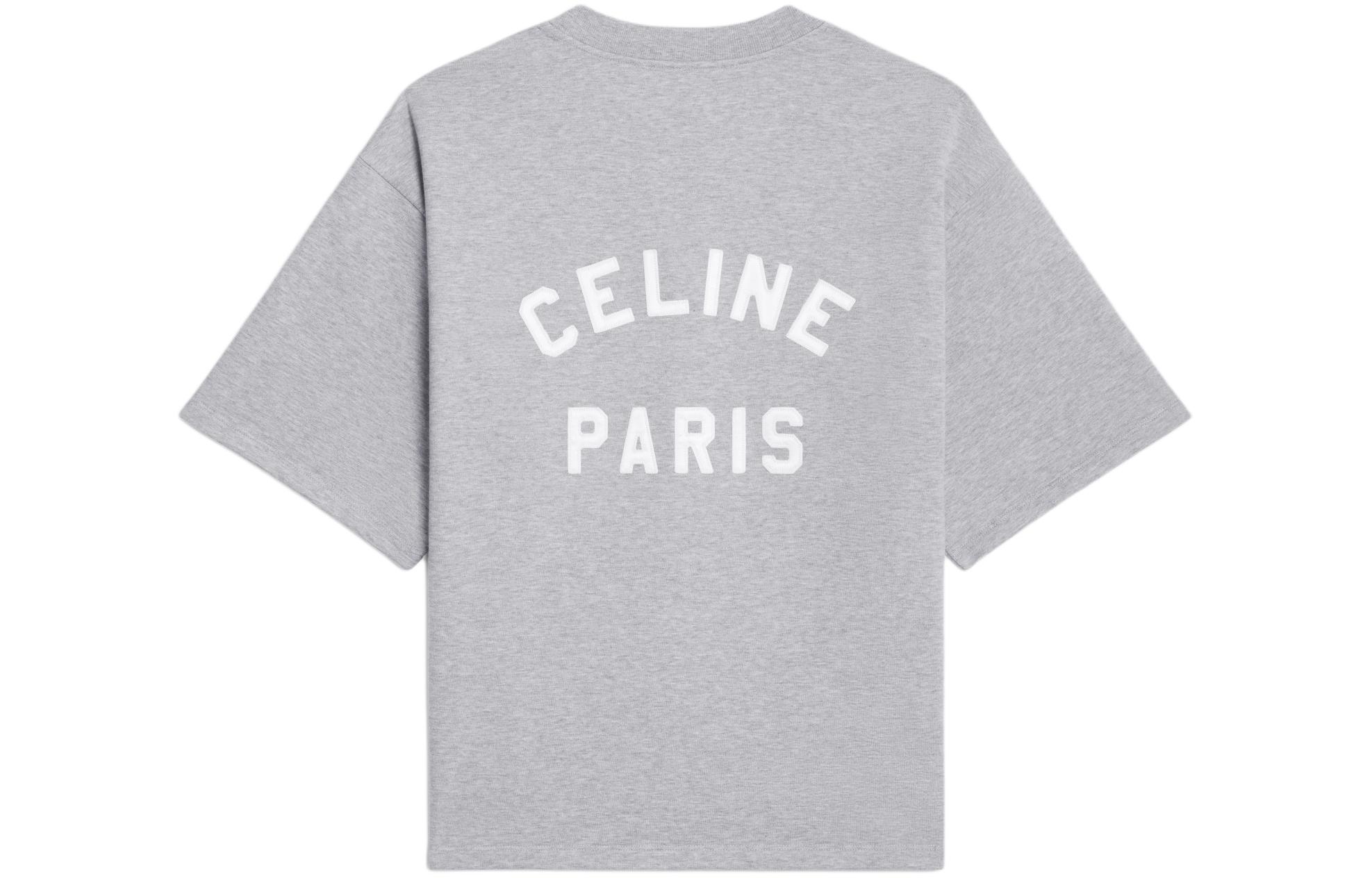(Women) CELINE  Logo Print Loose Fit Short Sleeve T-Shirt SS24 Grey. 2Y60E450I-09MO 圖 3