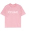 Buy (Women) CELINE Logo Print Pink Crewneck Short Sleeve T-Shirt 2X764671Q-25BP