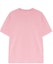 Lookbook (Women) CELINE Logo Print Pink Crewneck Short Sleeve T-Shirt 2X764671Q-25BP