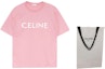 Shop (Women) CELINE Logo Print Pink Crewneck Short Sleeve T-Shirt 2X764671Q-25BP