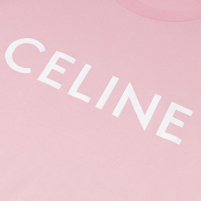 (Women) CELINE Logo Print Pink Crewneck Short Sleeve T-Shirt 2X764671Q-25BP Purchase (Women) CELINE Logo Print Pink Crewneck Short Sleeve T-Shirt 2X764671Q-25BP