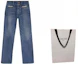 Shop (W) CELINE Vaqueros Rectos de Tiro Bajo Azules Pantalones Casual de Denim 2N991365M-07DU