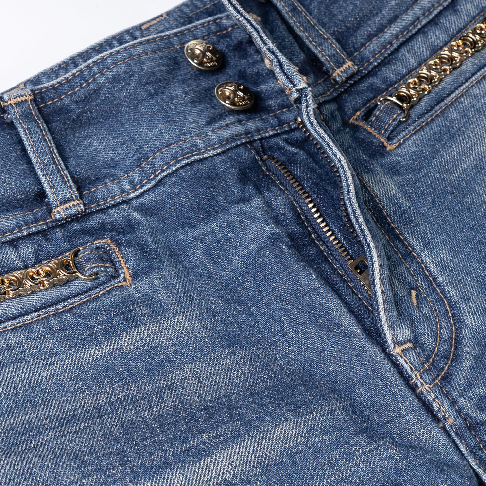 Cheap (W) CELINE Vaqueros Rectos de Tiro Bajo Azules Pantalones Casual de Denim 2N991365M-07DU