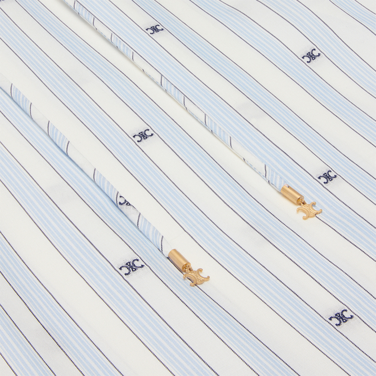 (Women) CELINE  Navy Blue Logo Striped Long Sleeve Shirt. 2C97A055X-01KU 圖 5